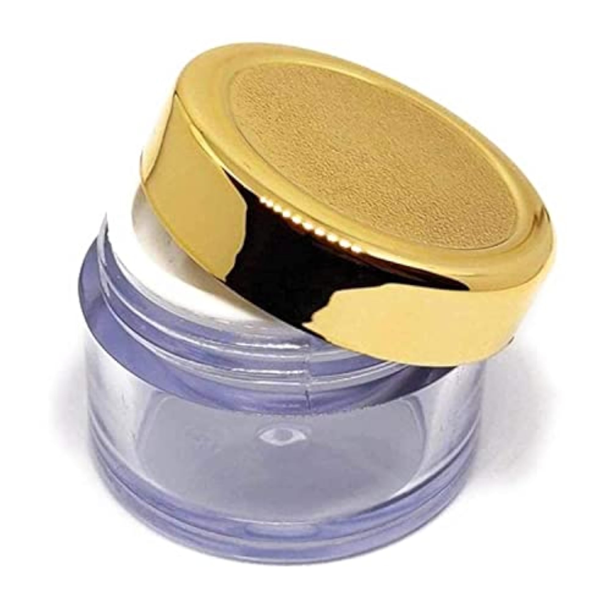 Acrylic 8gram Royal Gold Cap Glass Transparent Cosmetics Jar