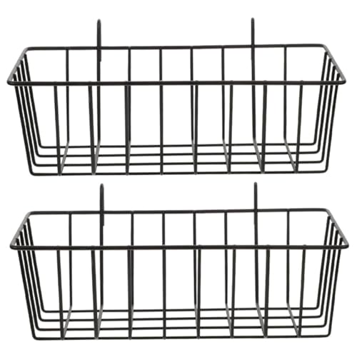 Alipis 2 piezas Cesta Colgante de Hierro Resistente Estante Organizador para Baño y Cocina Almacenamiento de Gran Capacidad Resistente al Agua Fácil Instalación para Ordenar Utensilios y