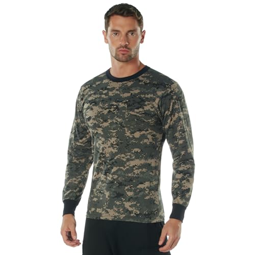 Image of Rothco Long Sleeve Camo T-Shirt | Rugged Camouflage Crew Neck T Shirt, Comfortable Casual Tee for Men & Women