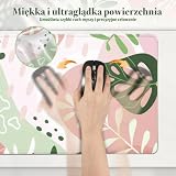 Gimars Podkładka pod mysz XXL 3 w 1 z ergonomicznym uchwytem na klawiaturę, podkładka pod mysz do gier 800 x 300 mm, wygodna piankowa pamięć, łagodząca ból do biura graczy, różowa morandi