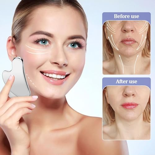 Image of Stainless Steel Gua Sha Scraping Massage Tool Muscle Scraper Soft Tissue Mobilization Heart Shape Massager 1 Pcs