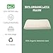 OrganicTextiles Organic Latex Pillow with Organic Cotton Cover (Standard Size), GOTS & GOLS Certified, Bed Pillow for Sleeping, Neck Pain Relief Help, Head Support, for Side Back Sleeper