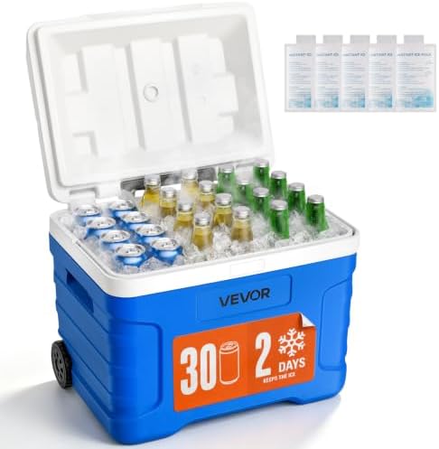 VEVOR Portable Cooler,Hard Cooler with Ice Retention, Heavy-Duty Handles and Strap, Lightweight Rigid Material Insulated Portable Cooler, Suitable for Family Picnics and Short Trips image 3
