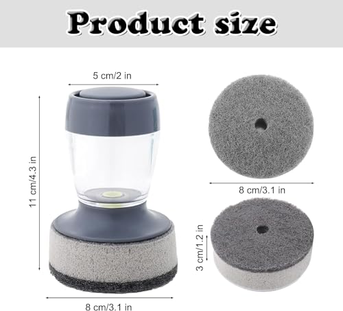 Image of Gopendra Bowl Cleaning Sponge, Press Liquid Sponge Cleaning, Household Pot Washing Sponge, Ball Washing Tool Refillable Pans Kitchen Utensils Accessories (Sponge)