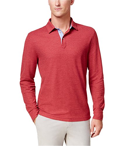 Club Room Men's Long-Sleeve Performance Polo (Maraschino, X-Large)