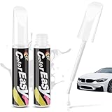 BASTOUR Stylo Retouche Peinture, Stylo Réparation des rayures Auto De Peinture, Anti Rayure pour Carrosserie Moto Voiture Vélo, 2 Pièces (Blanc)