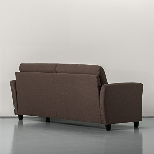 Image of Zinus Ricardo Sofa Couch, Tufted Cushions, Easy, Tool-Free Assembly, Chestnut Brown