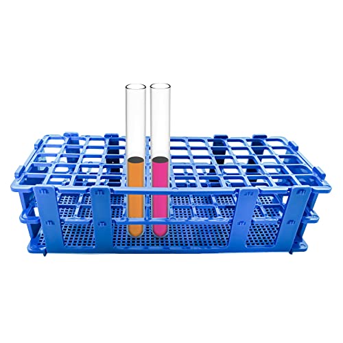 Krngcwc 3 Packs Plastic Test Tube Rack, 60 Holes Lab Test Tube Rack Holder For 16Mm Test Tubes, Blue, Detachable (60Holes) #TOP4