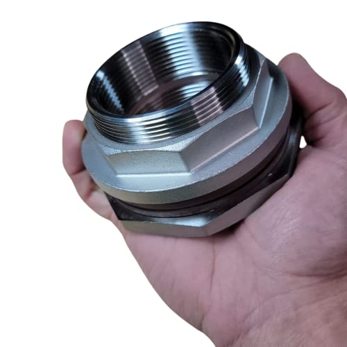 316 Stainless Steel Bulkhead, 3/8 To Sizes Schedule 80 Bulkhead