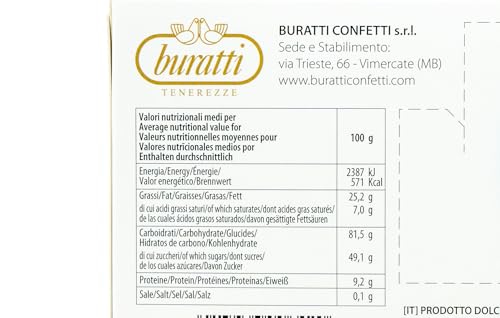 Buratti Confetti Tenerezze Sfume Blau Chocolate Coated Mandeln, 1 Stück