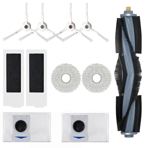 Image of Replacement Parts /Vacuum Accessories kit Compatible with ECOVACS Deebot T20 Omni /PRO /MAX T20 Pro /Max Plus 1 Main Brush, 4 Side Brushes, 2 Filters 2 Dust Bag, 2 Mop, 1 Cleaning Tool (EDT20 FULLKIT)