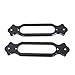 2x Flanged Single Coil Pickup Mounting Base plate Rings,ABS Plastic Black