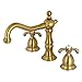 Kingston Brass KS1977TX 8 in. Widespread Bathroom Faucet, Brushed Brass, 7.56 x 7.44 x 2.44