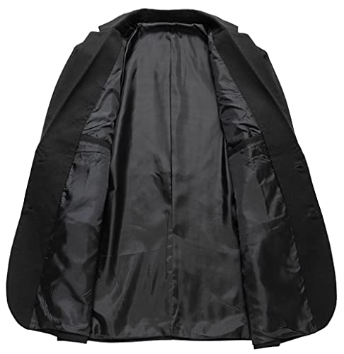 CHARTOU Men's Regular Fit 2 Button Tailored Business Blazer Lightweight Jacket Suit Coat3