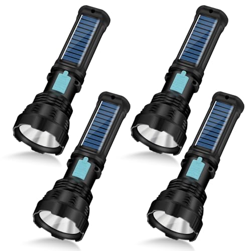 Lampes de poche solaires LED VOETIR rechargeables IP65 pour le camping