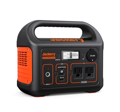 Jackery Portable Power Station Explorer 300 New, 292Wh Backup LiFePO4