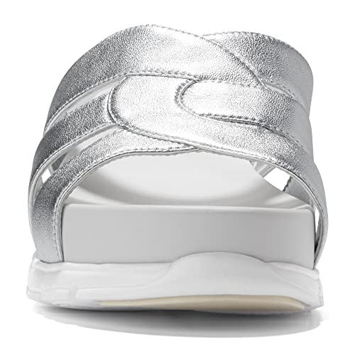 Cole Haan COLE HAAN WOMENS ZEROGRAND SLOTTED SLIDE, SILVER TALCA, 10.5-B US