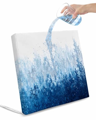 Blue Botanical Outdoor Cushion Chair Cover Set of 2 - Waterproof Couch Seat Covers, Spring Summer Farmhouse Retro Watercolor Patio Furniture Protector Cushions Slipcovers for Sofa/RV, 24