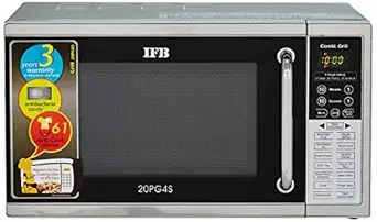 IFB 20 L Grill Microwave Oven (20PG4S, Black/ Silver)