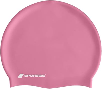 Sporsize Silicone Swimmer Bonnet   Waterproof Unisex Marine and Pool Bonnet, Hair Protective Flexible Cap