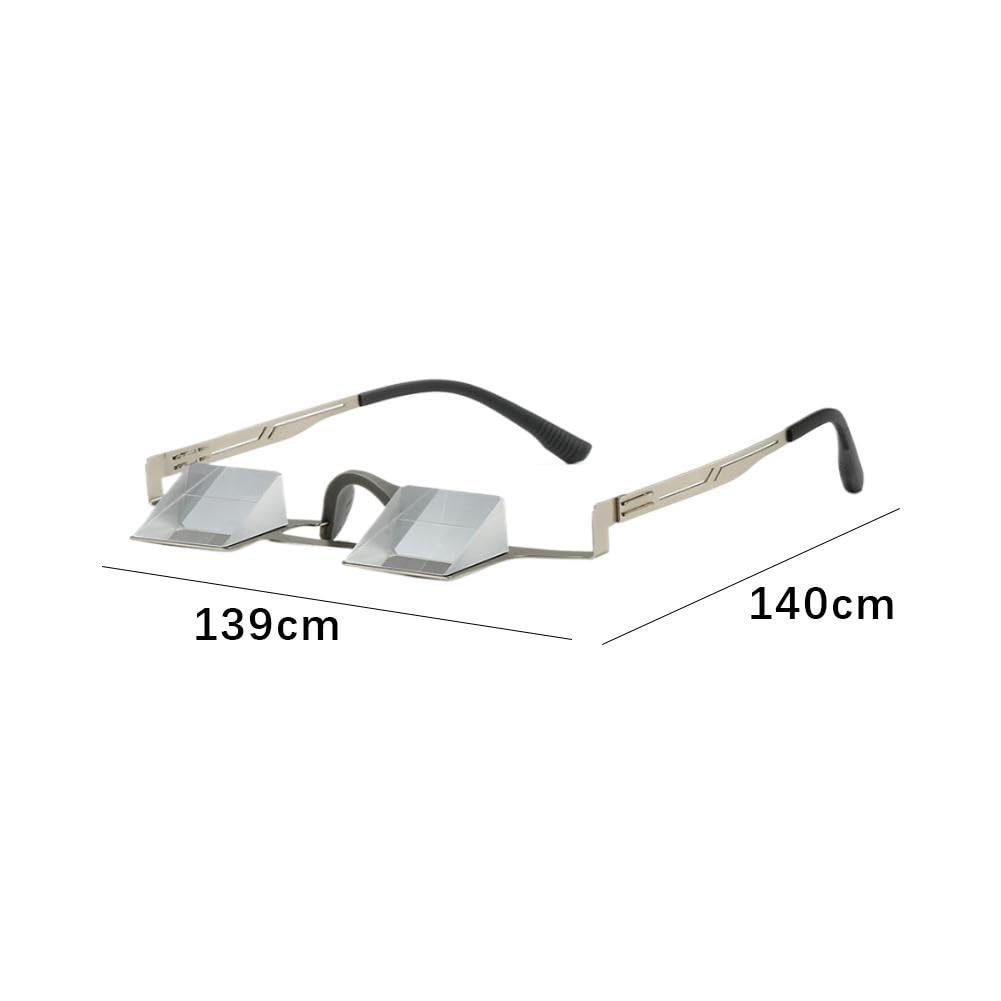 Prism Belay - Occhiali professionali in vetro ottico a 90° per protezione del collo, montatura leggera in titanio, ampio campo visivo per arrampicata su roccia interna/esterna, attrezzatura di