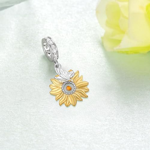 Mustard Seed Charm 925 Sterling Silver Sunflower Mustard Seed Charm Mustard Seed Jewelry Gifts for Women3