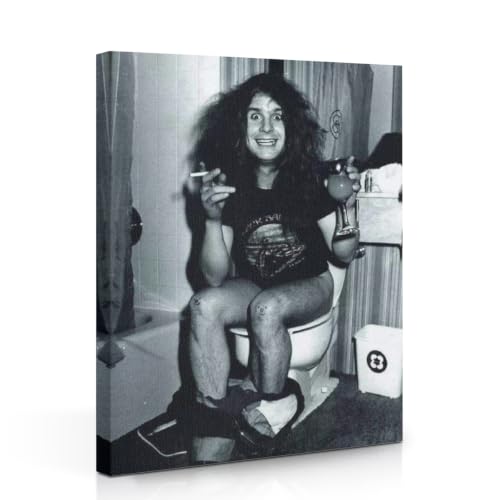 Funny Ozzy Bathroom Wall Art, Black and White Prints Wall Decor 15x11.4 In