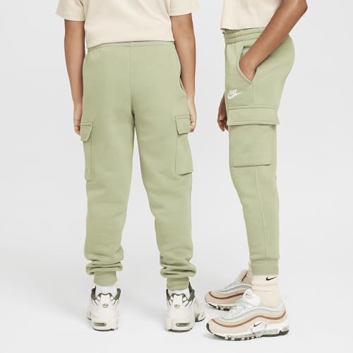 Nike Sportswear Club Fleece Big Kids' Cargo Pants (FD3012-386, Oil Green/Oil Green/White)2