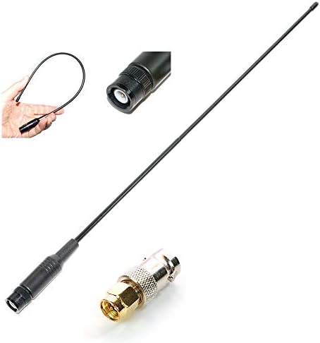 AEcreative Wide-Band Scanner Antenna for Uniden SDS100 BCD436HP BCD396XT BC346XT BC75XLT BC125AT BR330T Whistler TRX-1 WS1040 WS1080 RadioShack Pro Icom IC-R30 IC-RX7 AOR Alinco DJ-X11 DJ-X7T BNC SMA