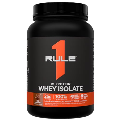 Image of Rule 1 Proteins R1 Protein Whey Isolate, Milk Chocolate, 21 Servings | 25g of Protein from Whey Isolates and Hydrolysate isolates for Workout Recovery and anytime use