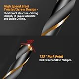 20PCS HSS Gold Cobalt Drill Bit, 3mm 4mm 5mm Twist Drill Bit for Stainless Steel Hard Metal Cast Iron Copper Aluminum Wood Plastic, Metric HSS Twist Cobalt Drill Bits Set - Image 3