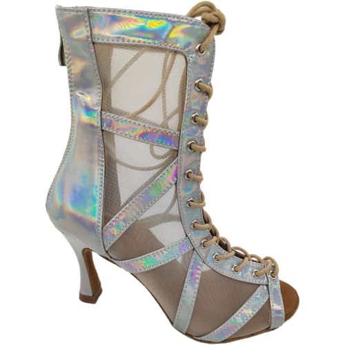 Bottes de danse latine multicolores à talon personnalisé pour femme