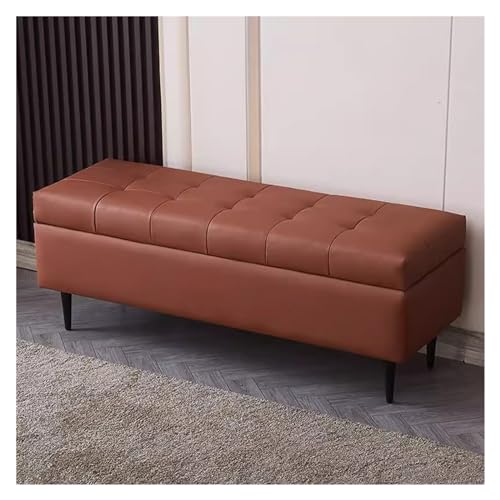 Banco de almacenamiento con reposapiés multiusos, tapizado, diseño moderno para sala de estar o dormitorio, muebles elegantes y funcionales