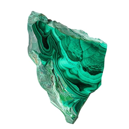 天然マラカイト研磨スライス、マラカイト結晶 - 磨かれた原石マラカイト ストーン スライス クリスタル - ホームガーデンアート装飾ジュエリークラフトマラカイト水槽、植木鉢用