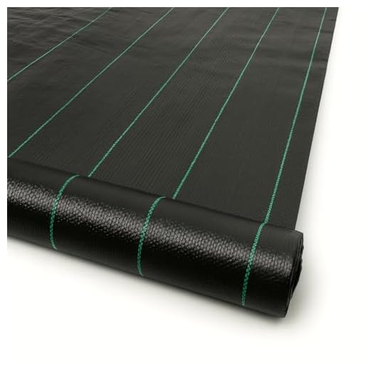 Yuzet 2m x 50m Black 100gsm Heavy Duty Weed Control Membrane