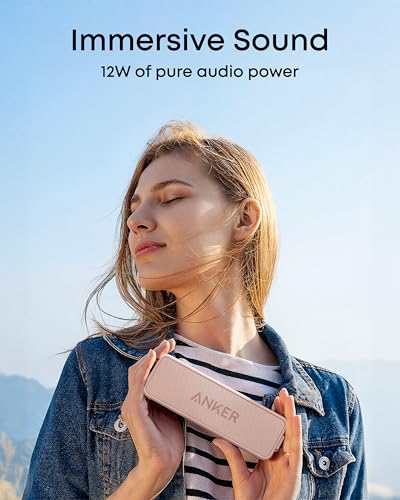 Image of Anker Soundcore 2 Portable Bluetooth Speaker with Stereo Sound, Bluetooth 5, Bassup, IPX7 Waterproof, 24-Hour Playtime, Wireless, Speaker for Home, Outdoors, Travel