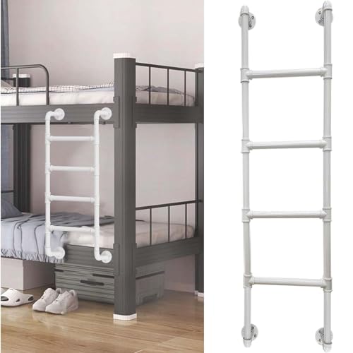 Échelle industrielle en métal pour lit superposé – 3/4/5 marches murales pour lit jumeau escalier gain de place pour grenier et sous-sol, hauteur réglable de 100 à 300 cm