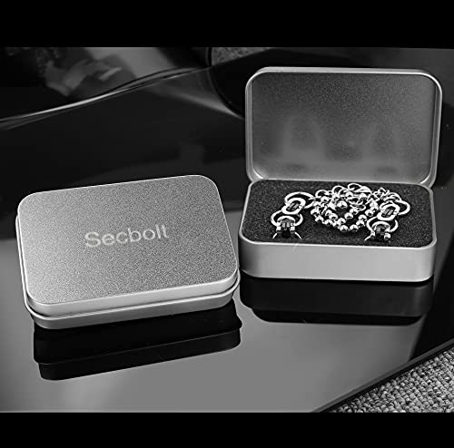 Secbolt Bands Compatible With Apple Watch Band 42Mm 44Mm 45Mm Iwatch Se Series 8/7/6/5/4/3/2/1, Women Dressy Double Tour Bracelet Ball Chain Updated Clasp Wristband Stainless Steel, Silver And Black #TOP5