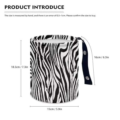 Image of Zebra Automotive Garbage Can Small Trash Can Waterproof Collapsible Multipurpose Car Storage Bag Car Accessories