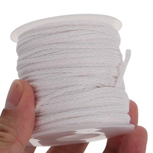 Amosfun 3 rollos pabilos trenzados de algodón 61 m para velas miniatura 4