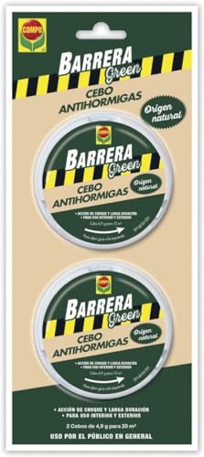 Peyca Barrera Green Cebo antihormigas 2x4.9gr - Compo. Trampa Cebo para Interior y Exterior. Accion de Choque y Larga duracion. Origen Natural. Elimina Las Hormigas.