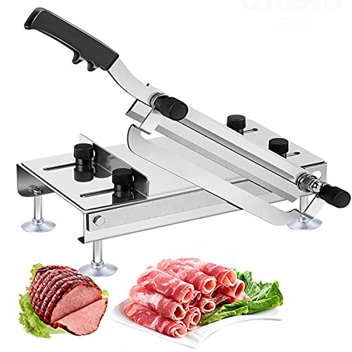 ZCM-JSDTWS Allesschneider, Fleischschneider Rostfreier Stahl, Dicke Einstellbare,Haushalt Küche Fleisch Lebensmittel…