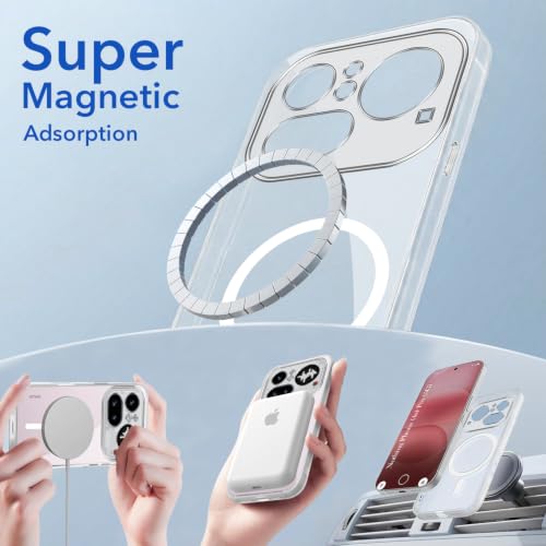 Image of Jkobi Lifetime Anti-Yellow MagSafe Compatible Clear Back Cover Case for Nothing Phone 4A Pro 5G (Sleek Hard Crystal | Shockproof and Camera Protection)