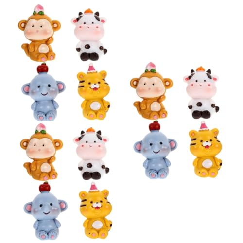 Decoration gateau animaux resine elephant singe cochon de dessin anime | Cabilock pack