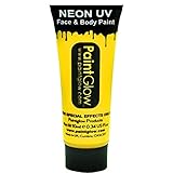 Auténtico producto de Smiffy Smiffy\'s Colors Pintura Corporal Y Facial Neon Uv Yellow, color amarillo intenso, L (45985)