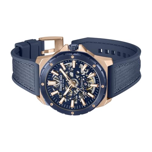 Image of Kenneth Cole Automatic Analog Blue Dial Blue Silicon Strap Watch for Men - KCWGZ0076702MNW