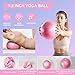 Home Pilates Essentials Kit for Women: 18Pcs Pilates Workout Equipment Set with Pilates Ring, Yoga Ball, Resistance Band, Pilates Fitness Set for Legs Arms, Gym Back Bag, Anti Slip Socks(Pink)