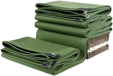 Heavy Duty Waterproof Tarpaulin 2x4m (6.5ft x 13.1ft) Durable Canvas Tarp Sheet Multipurpose Protective Cover for Furniture Woodpile Car Outdoor Use