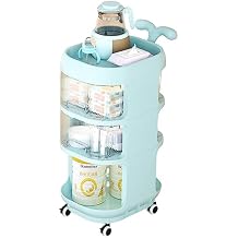 JATIBOSH Life Supplies Shelf Whale Cart Floor Creative Bedside Mobile Snack Storage Storage Rack Pp Material Waterproof Freestanding Storage Cabinet 3-4 Layers