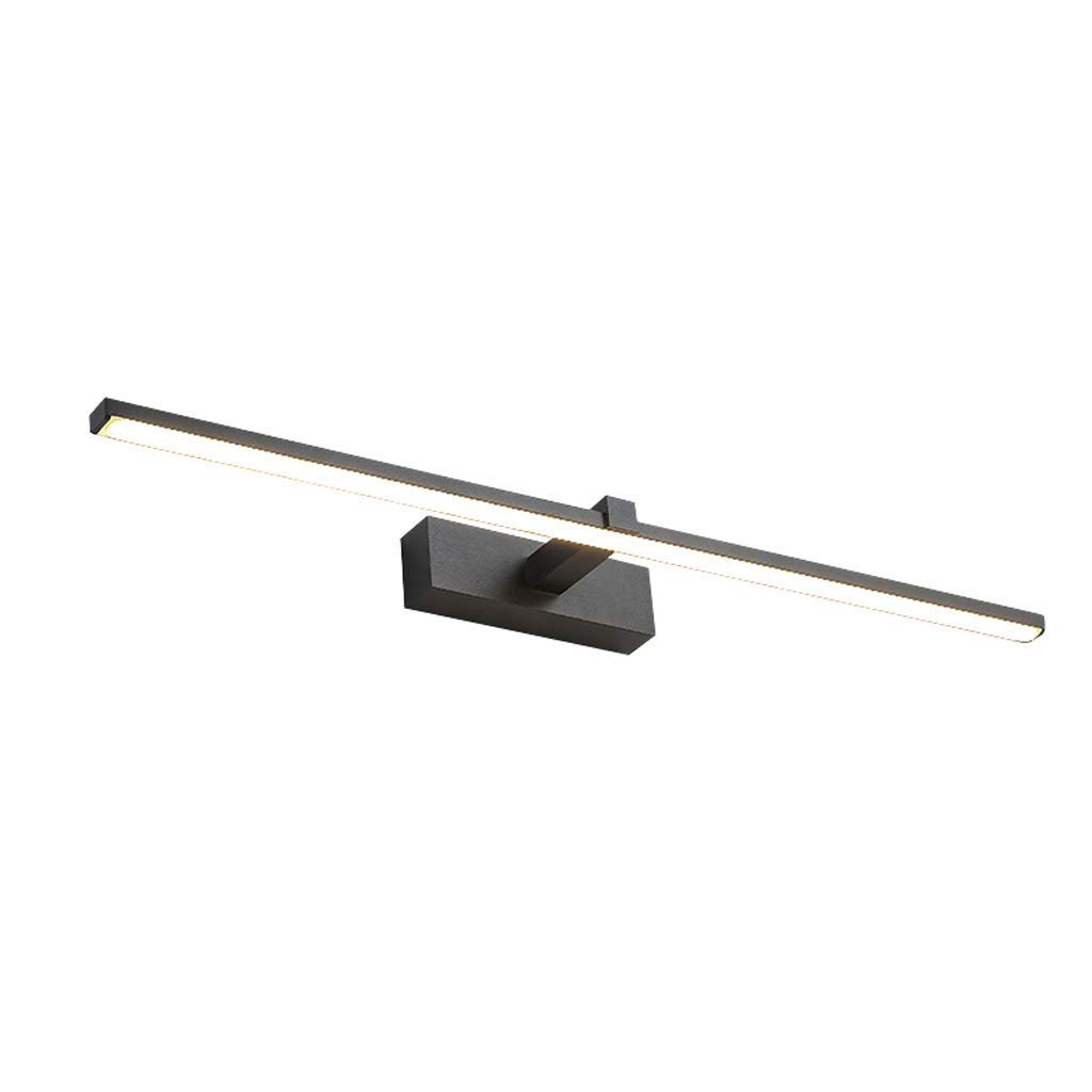 Spiegel Scheinwerfer Einfaches Wasserdicht Verfassungs-Spiegel Kosmetiktisch Badezimmer Modernes Acryl-Spiegel-Kabinett-Licht Einfache Wandleuchten/Black-40Cm-8W